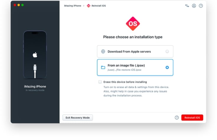 Reinstalar o actualizar iOS